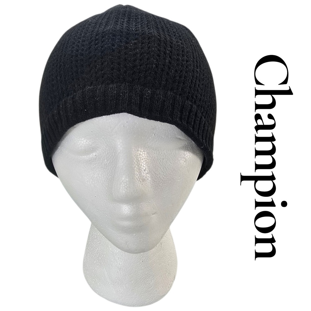 C9 by Champion Beanie Hat Unisex OS Black Acrylic Knit Lined Athletic Skull Cap